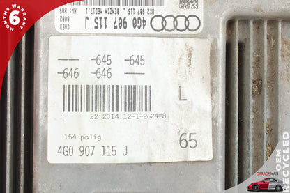 2012-2018 Audi A6 A7 2.0L Engine Control Module Unit ECU ECM 4G0907115J OEM