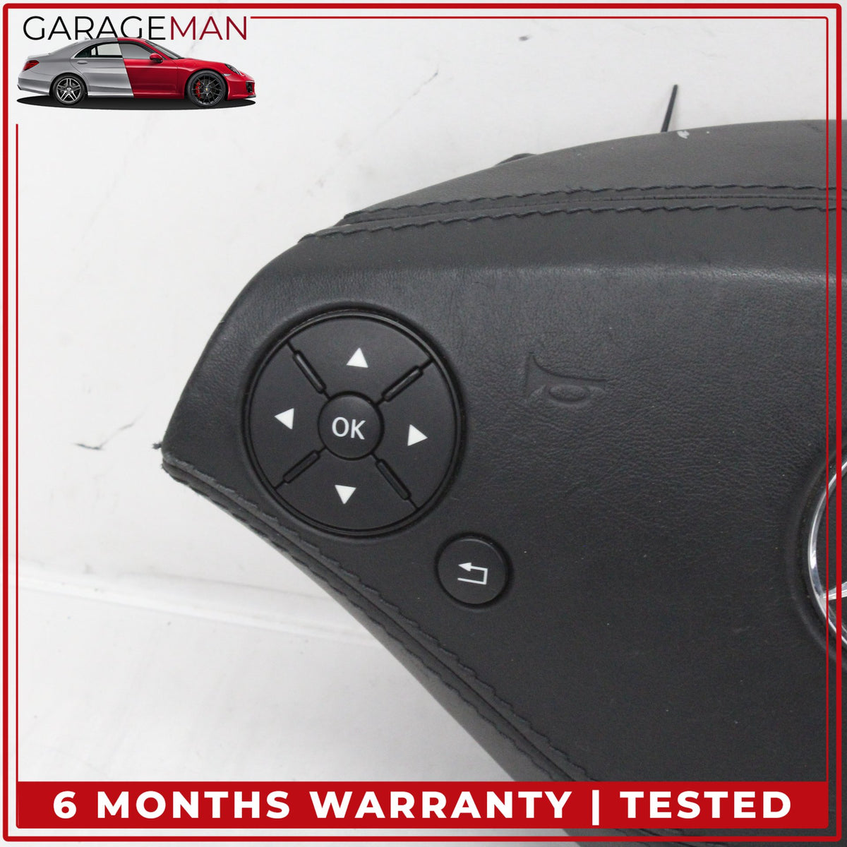 2010-2014 Mercedes W221 S400 Front Left Side Steering Wheel Airbag Black OEM