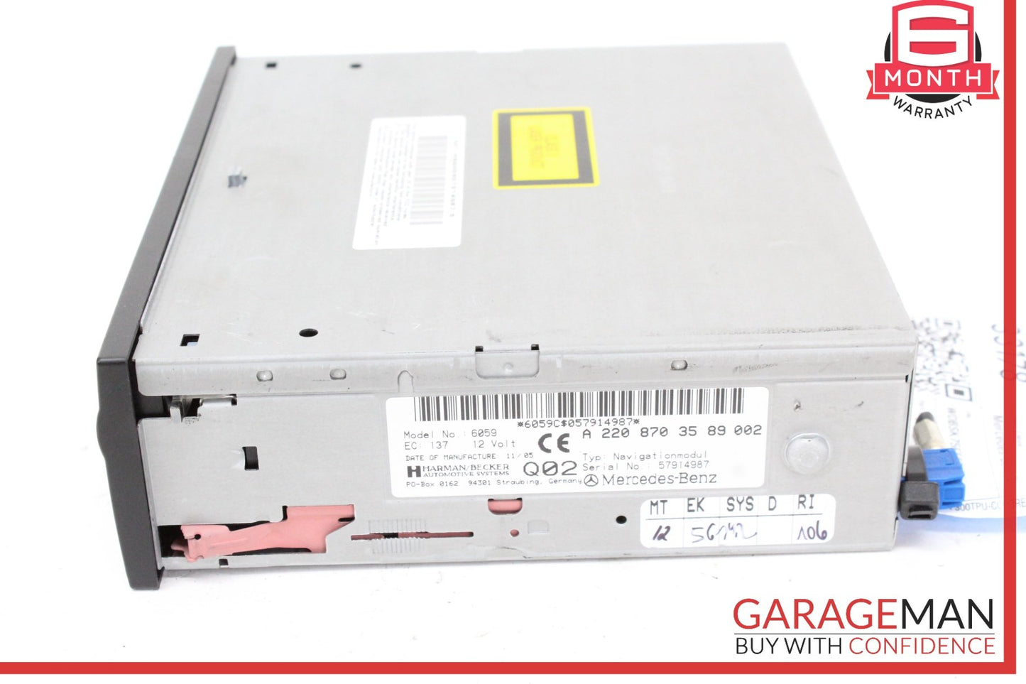 2002-2008 Mercedes SL500 R230 CD DVD Disc Changer Player 2208703589