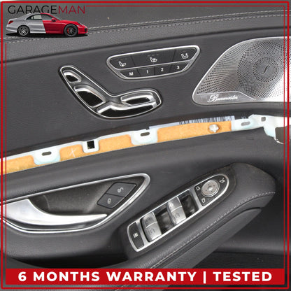 2014-2017 Mercedes W222 S550e Front Left Side Interior Door Trim Panel Black OEM