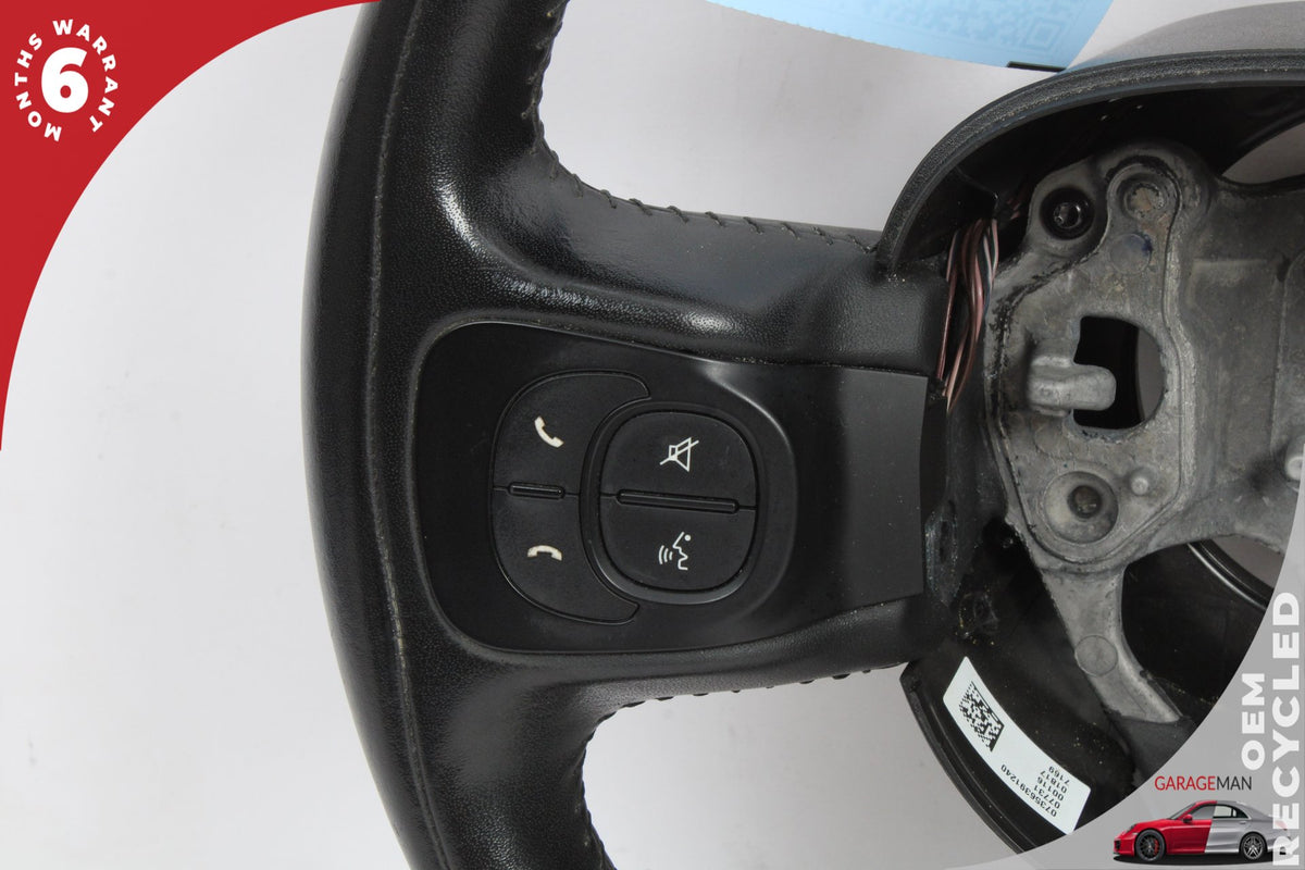 2014-2017 Fiat 500L Front Left Driver Side Leather Steering Wheel Black OEM