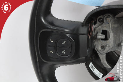 2014-2017 Fiat 500L Front Left Driver Side Leather Steering Wheel Black OEM