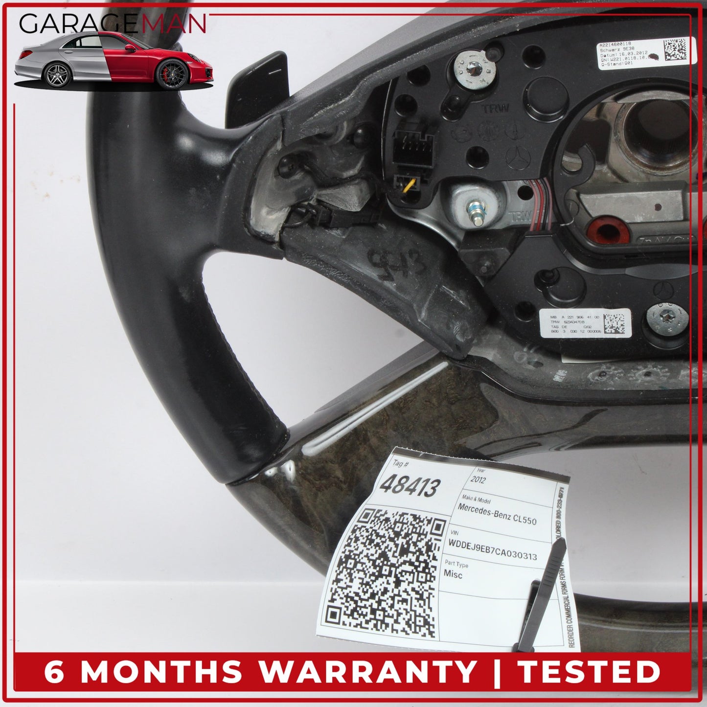2007-2014 Mercedes-Benz CL550 W216 Coupe Steering Wheel 2219064100 OEM