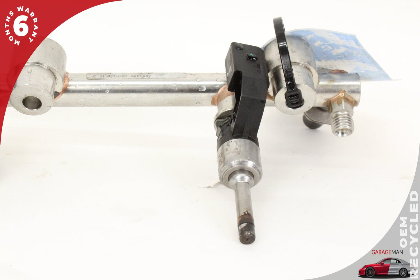 2008-2018 Porsche Cayenne 957 958 Lower Fuel Injector Rail w/ Injectors OEM
