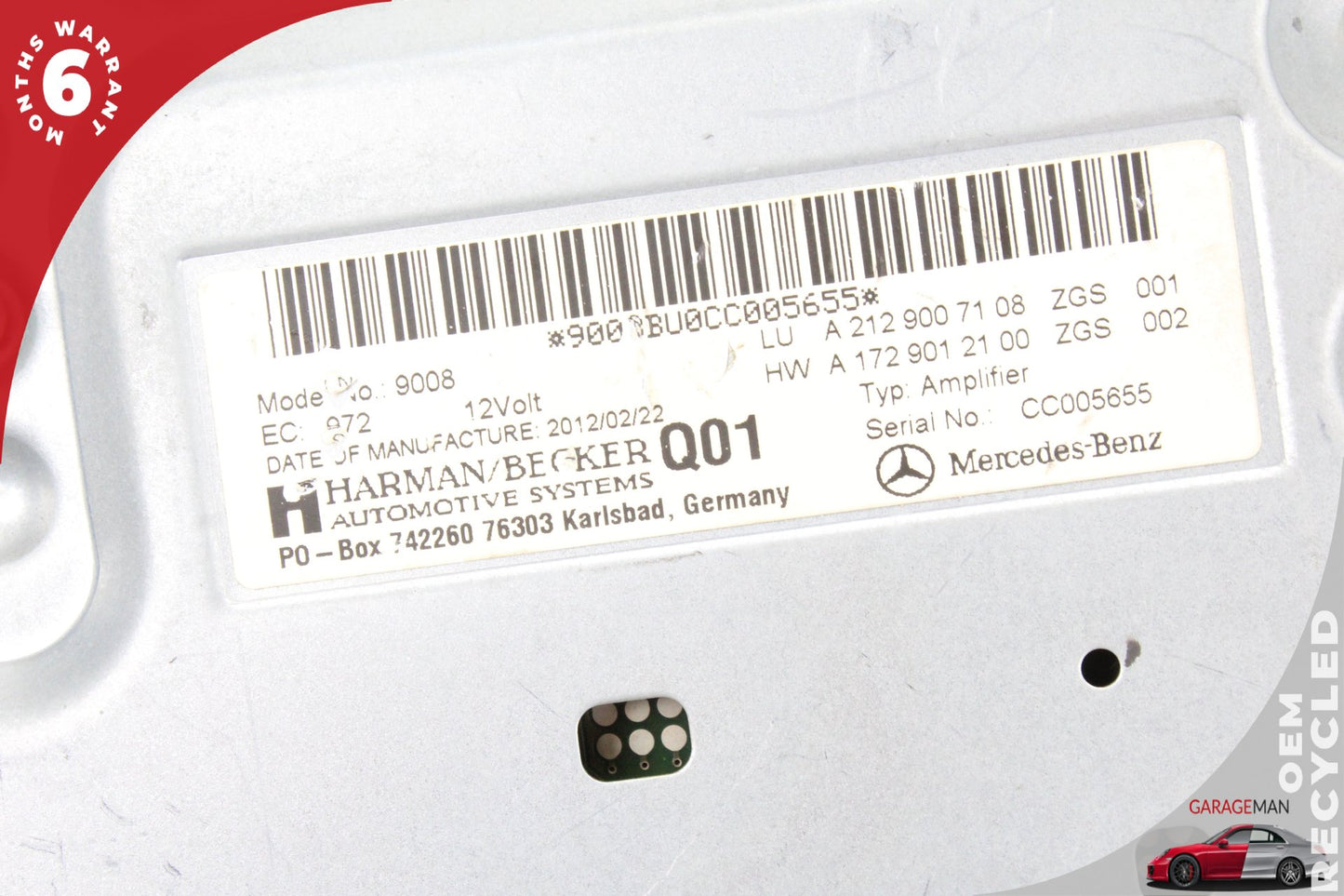 2008-2017 Mercedes W218 CLS550 Harman Becker Kardon Amplifier 2129007108 OEM
