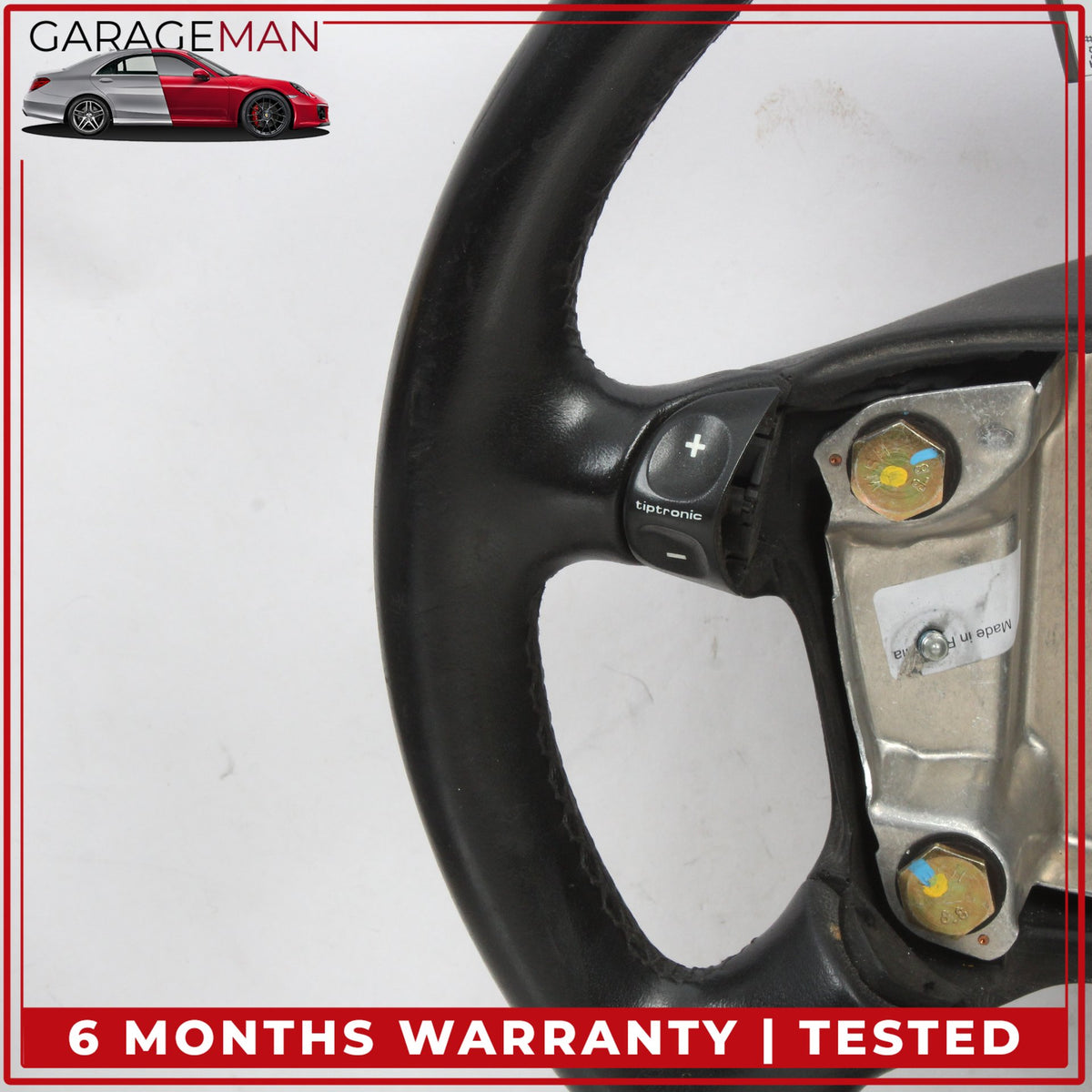 1998-2001 Porsche 911 Carrera 996 Steering Wheel Leather Black 99334780464 OEM