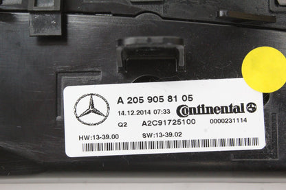 2015-2019 Mercedes-Benz C300 W205 A/C Heater Climate Control Switch 2059058105