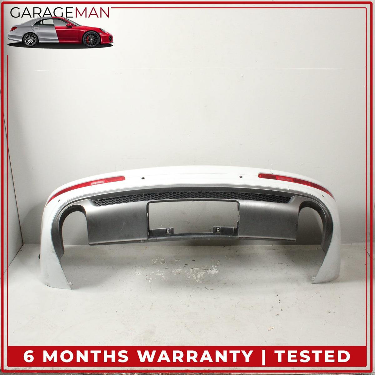 2010-2015 Audi Q7 Rear Bumper Cover Panel Glacier White Metallic OEM