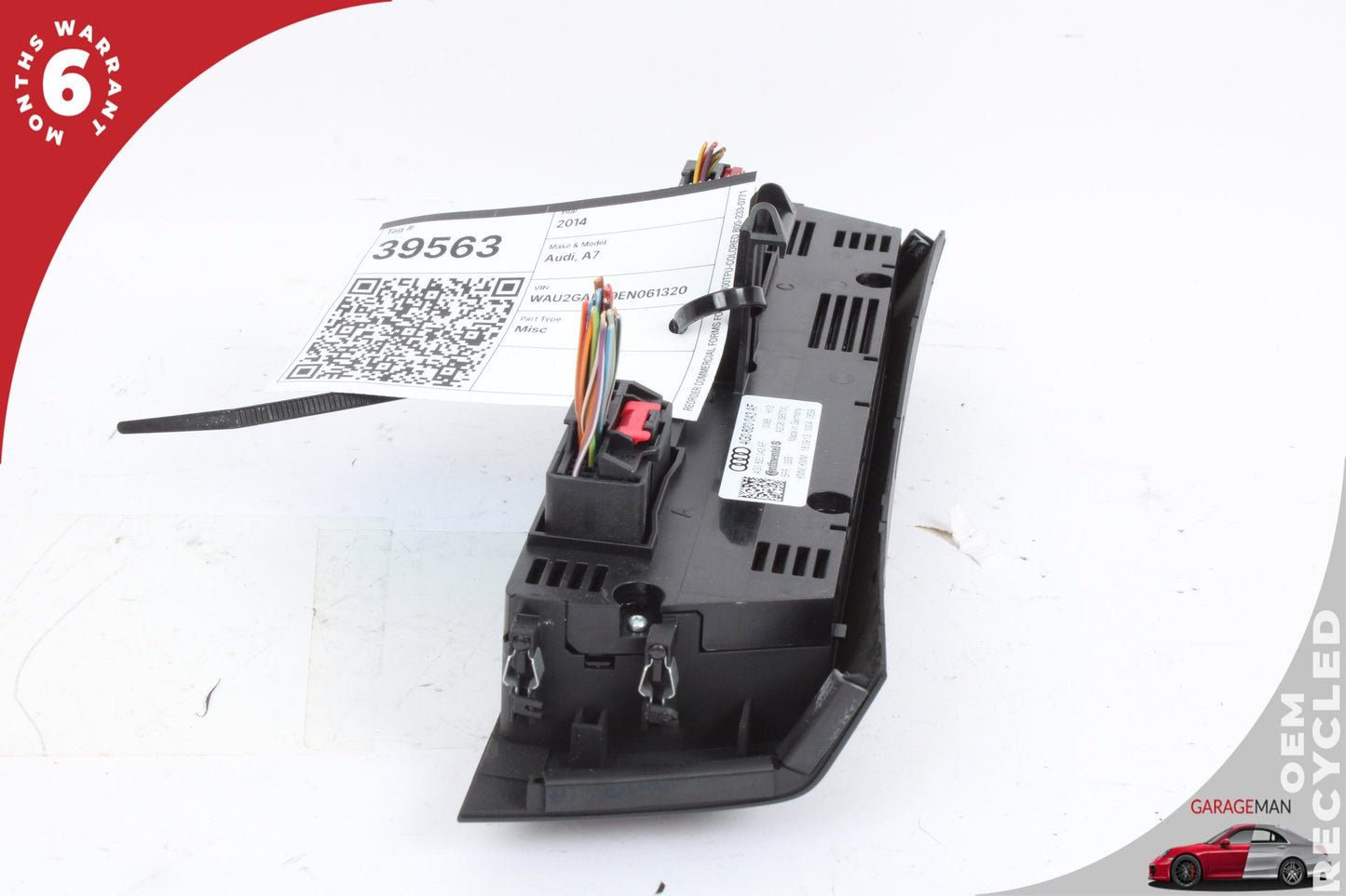 2012-2018 Audi A7 S7 Front AC Temperature Climate Control Panel 4G0820043AF OEM
