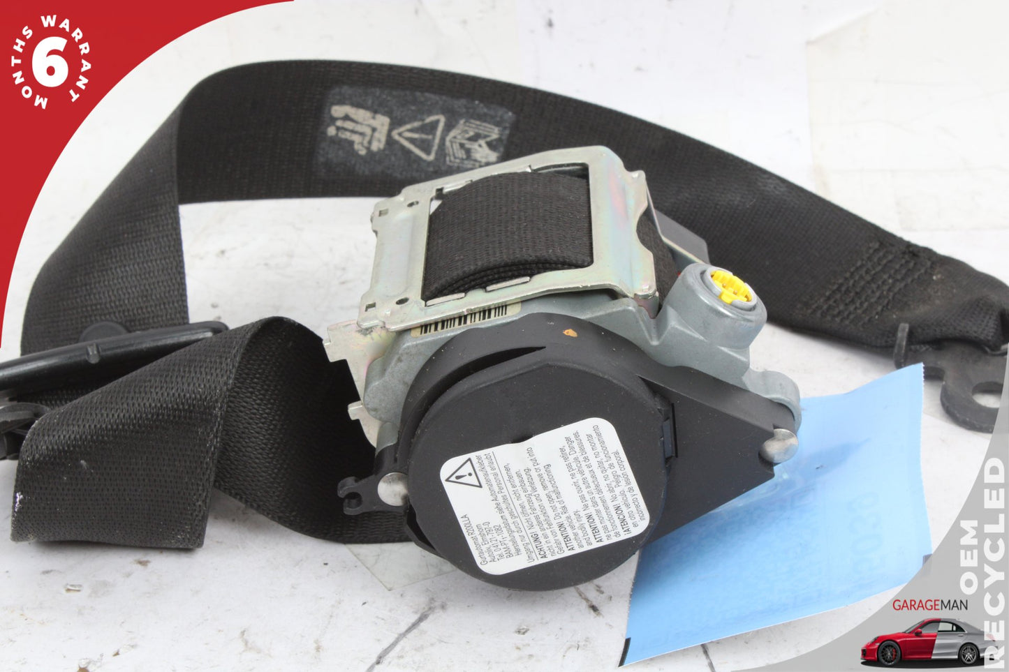 2011-2016 BMW 528i F10 Front Right Passenger Side Seat Belt Black 618120800 OEM