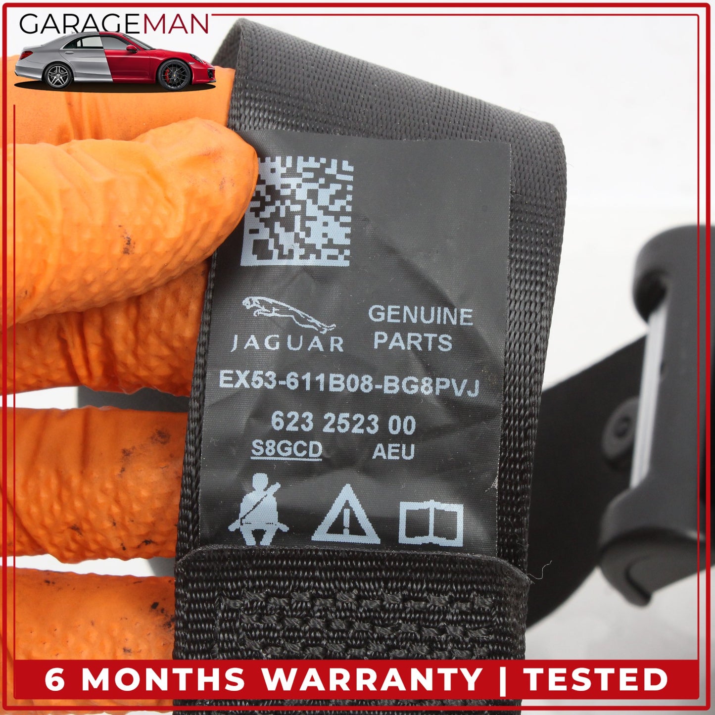 2014-2024 Jaguar F-Type X152 Front Right Side Seat Belt Retractor Black OEM