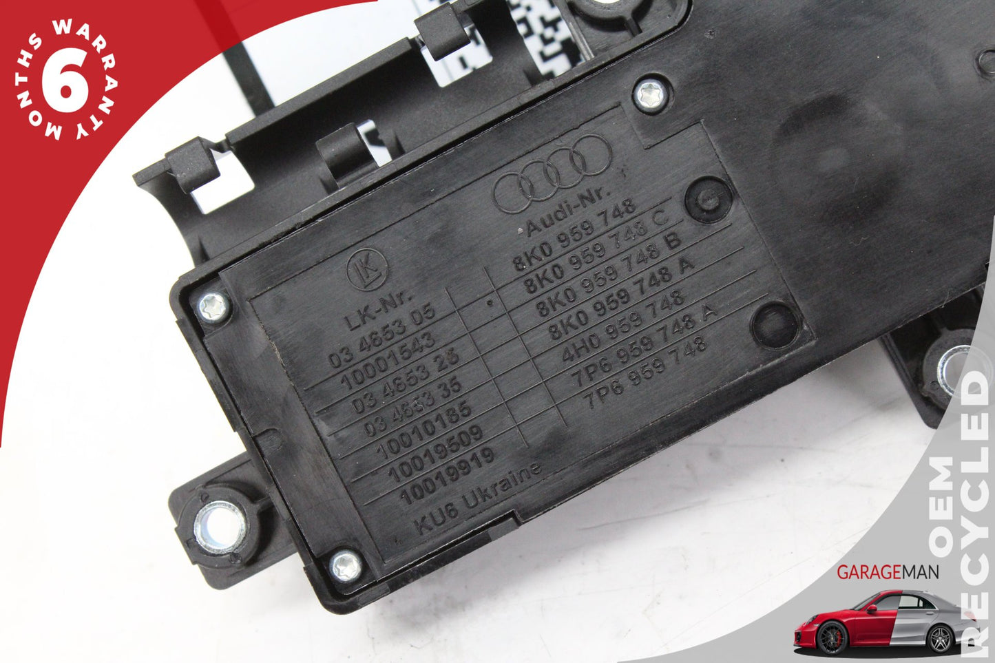 2012-2018 Audi A7 A6 Front Right Passenger Side Power Seat Adjustment Switch OEM