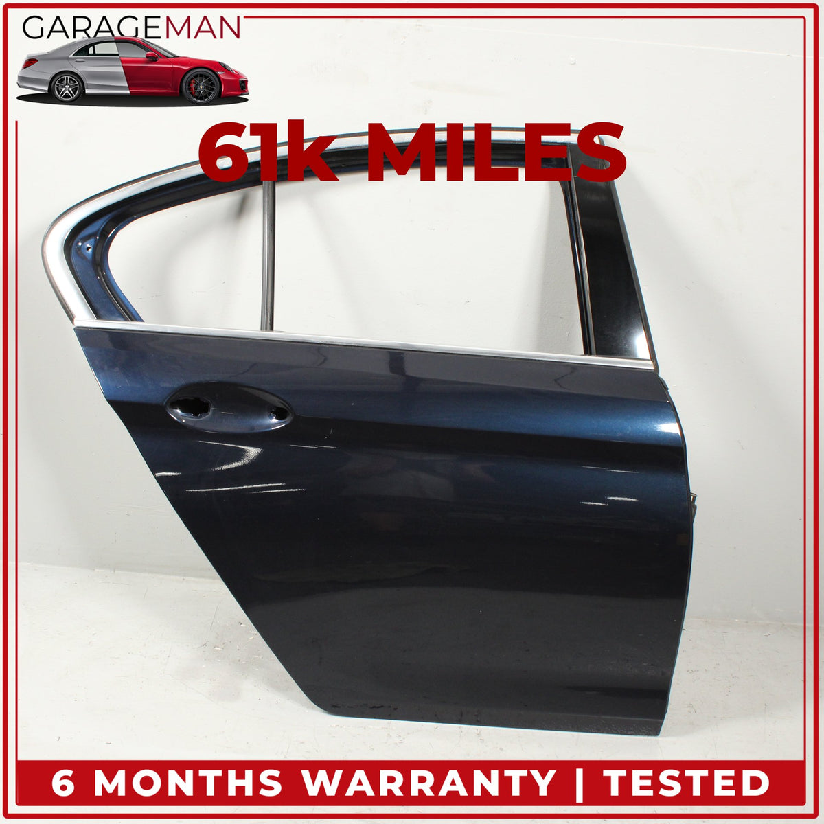 2017-2023 BMW 530e G30 Rear Right Side Door Shell Imperial Blue Metallic OEM