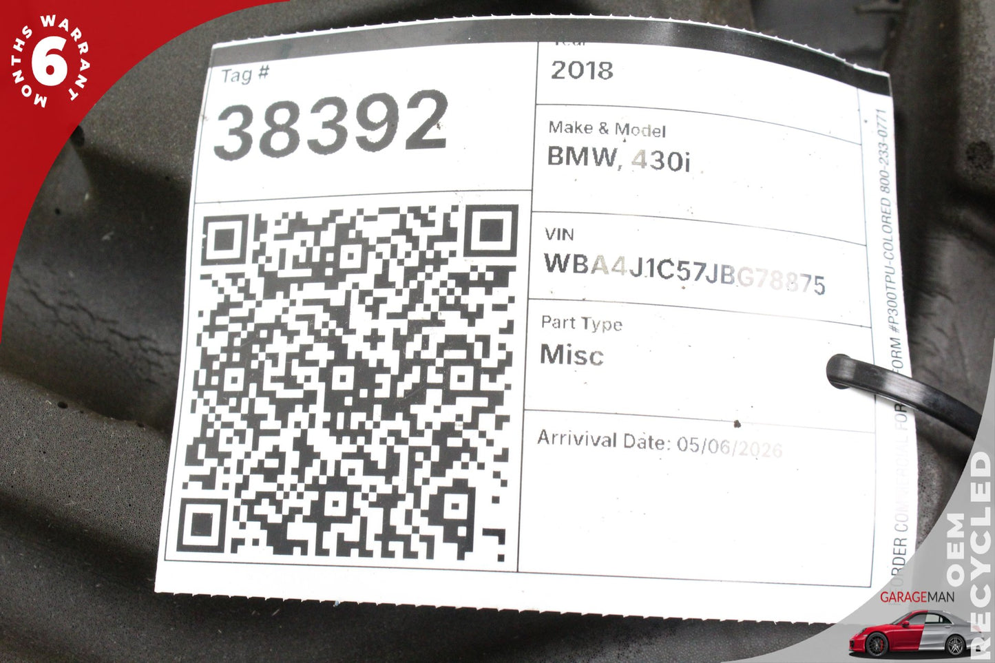 2017-2021 BMW 430i F36 2.0L B46 Engine Motor Cover Trim Panel 8621822
