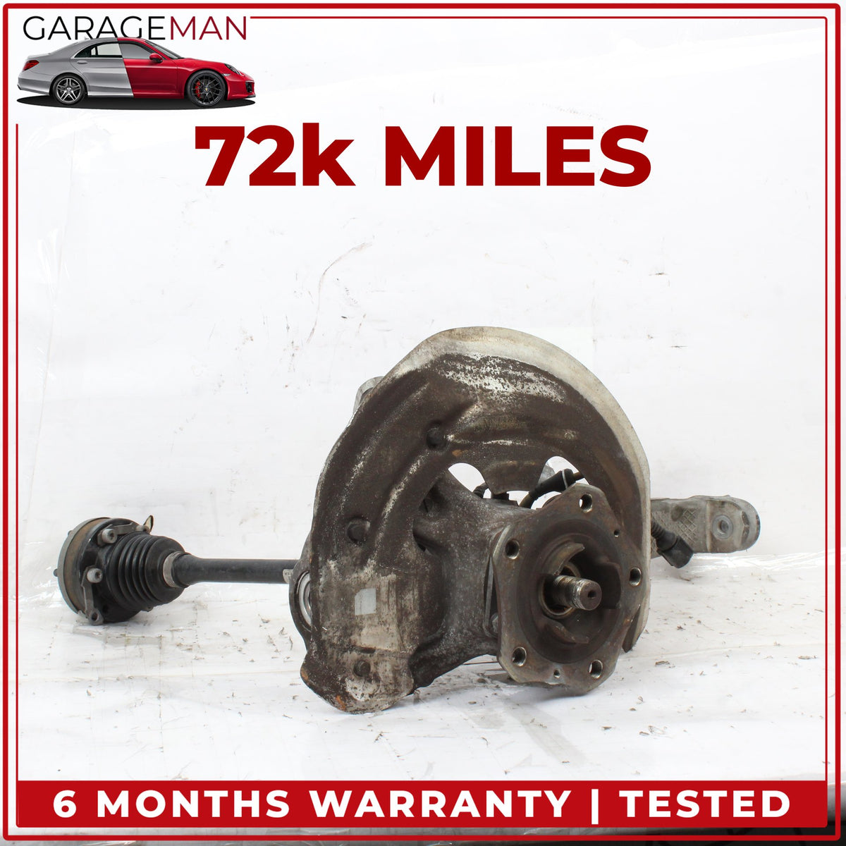 2010-2016 Porsche Panamera 970 Front Right Spindle Knuckle Wheel Hub w/Shaft OEM