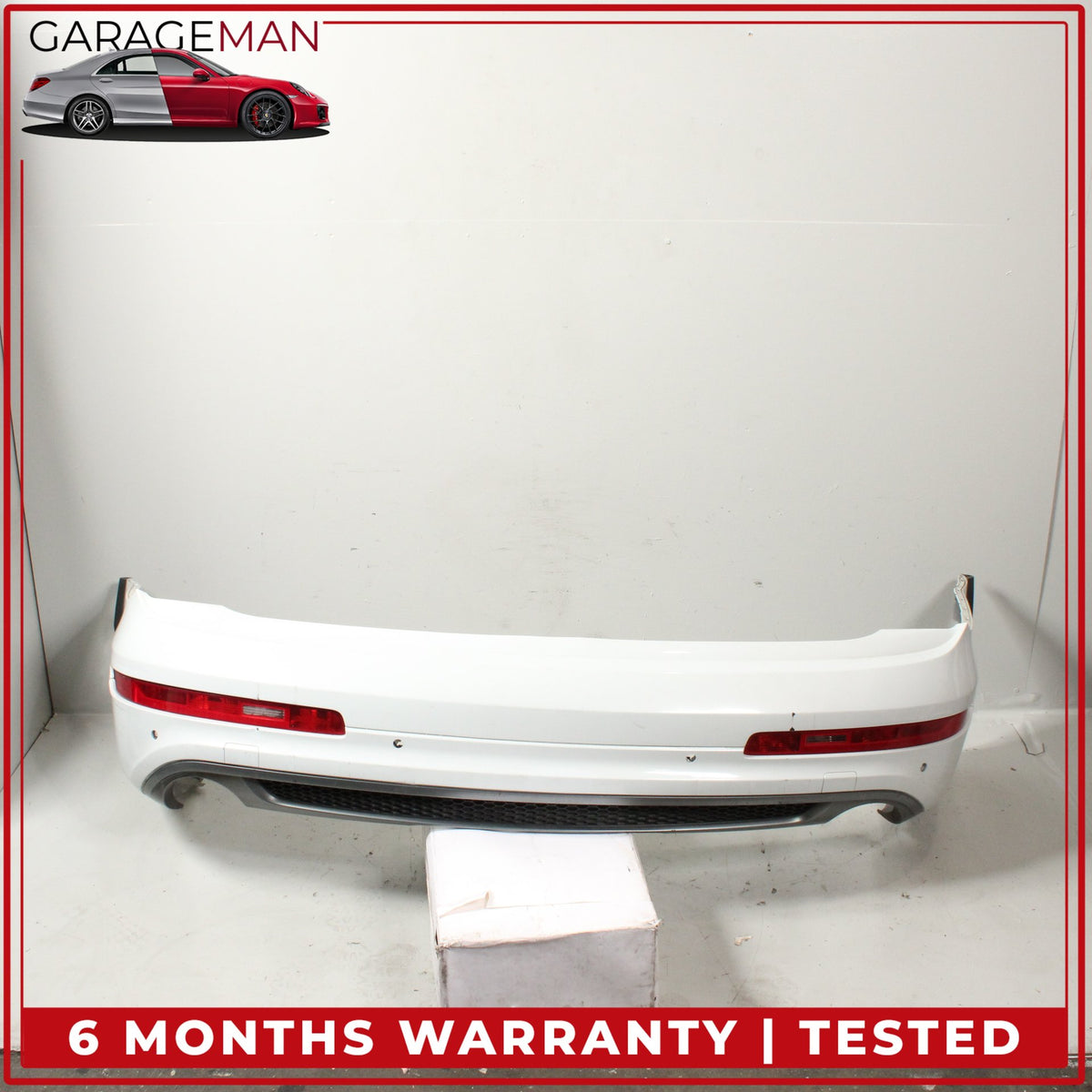 2010-2015 Audi Q7 Rear Bumper Cover Panel Glacier White Metallic OEM