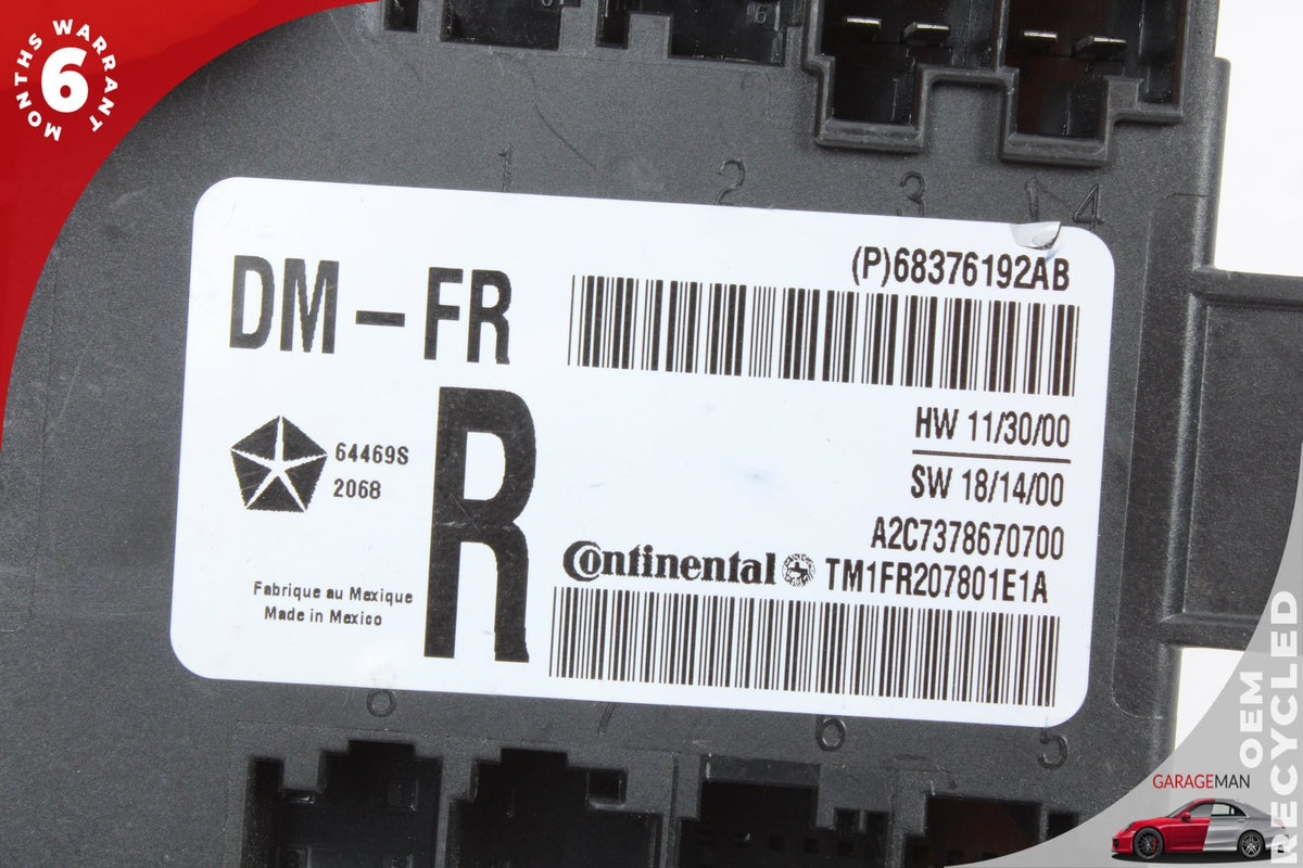 2017-2024 Maserati Ghibli Right Front Door Control Module 68376192AB OEM