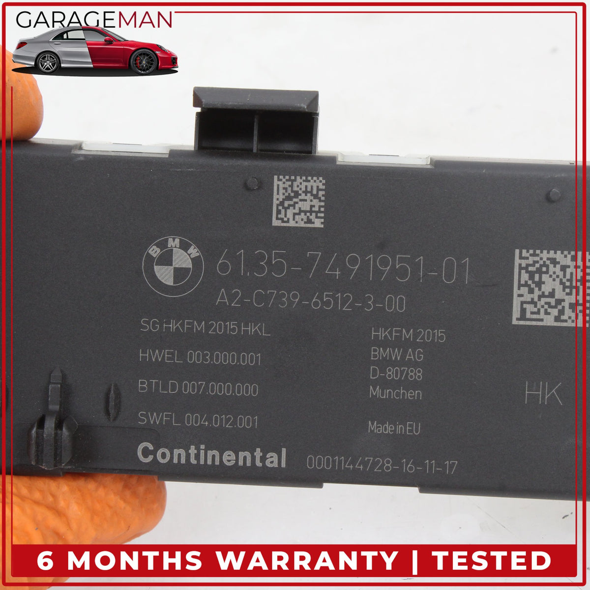 2018-2024 BMW X3 G01 Rear Trunk Lid Tail Gate Control Module Unit 7491951 OEM