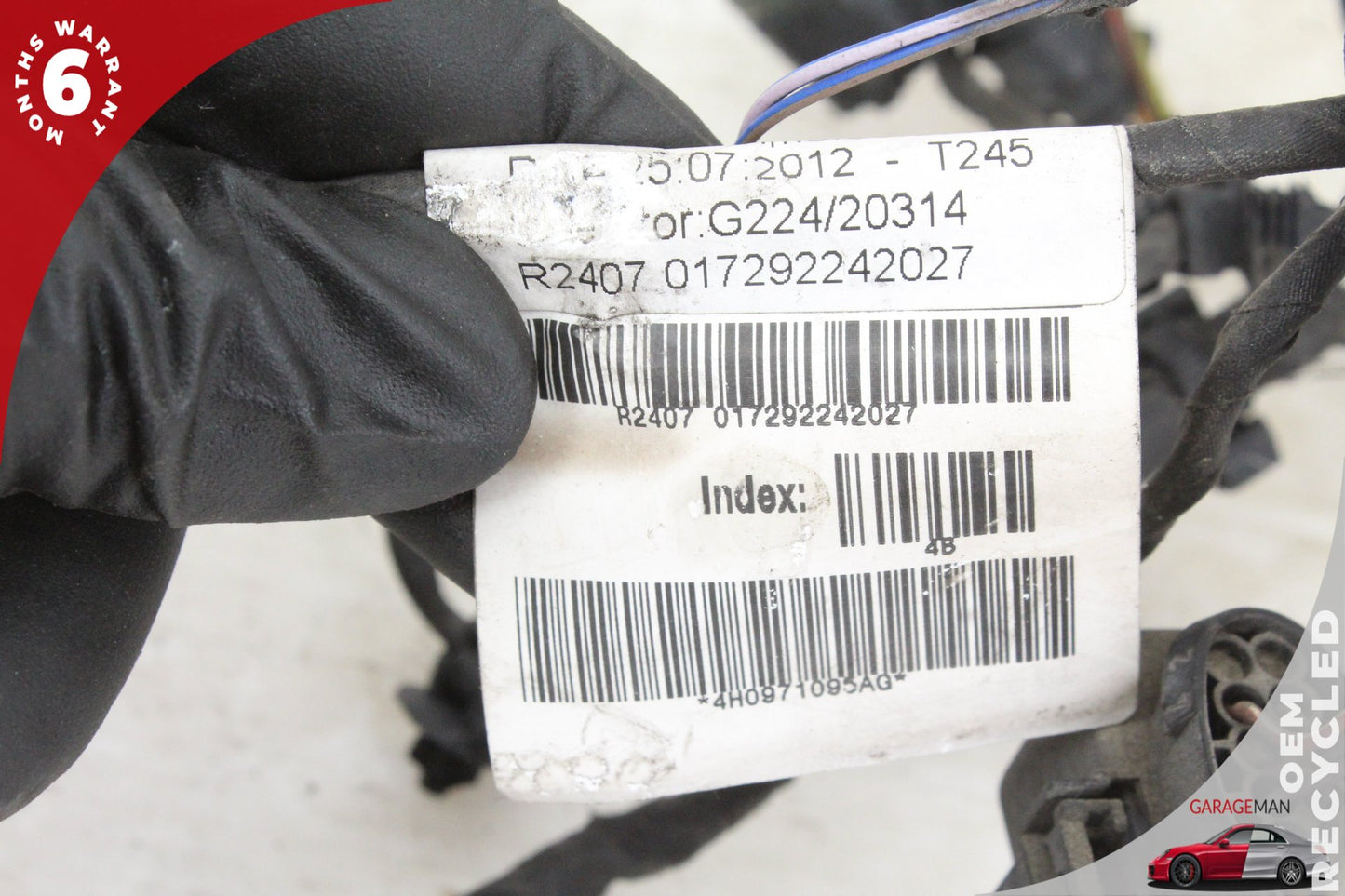 2011-2014 Audi A8 Quattro Front Bumper Wire Harness w/ Sensors 4H0971095AG OEM