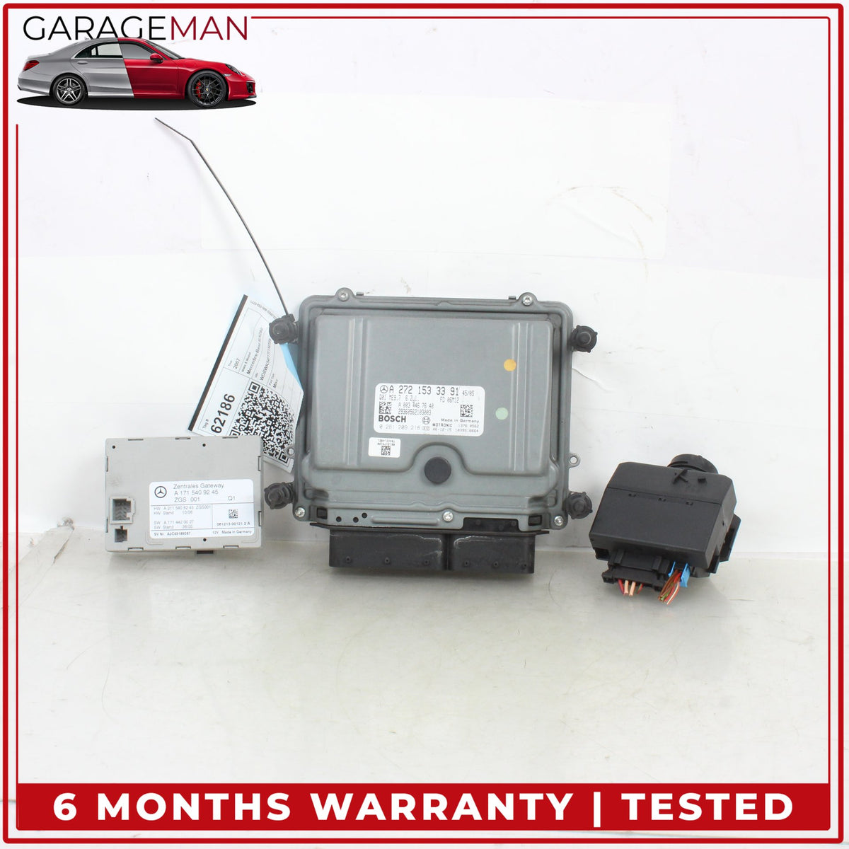 2007 Mercedes R171 SLK280 Engine Gateway Control Module w/ Ignition Switch OEM