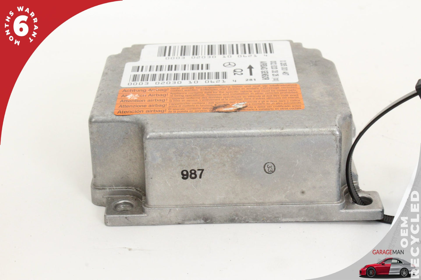 00-02 Mercedes-Benz S500 W220 Airbag Sensor SRS Control Module 0028203826