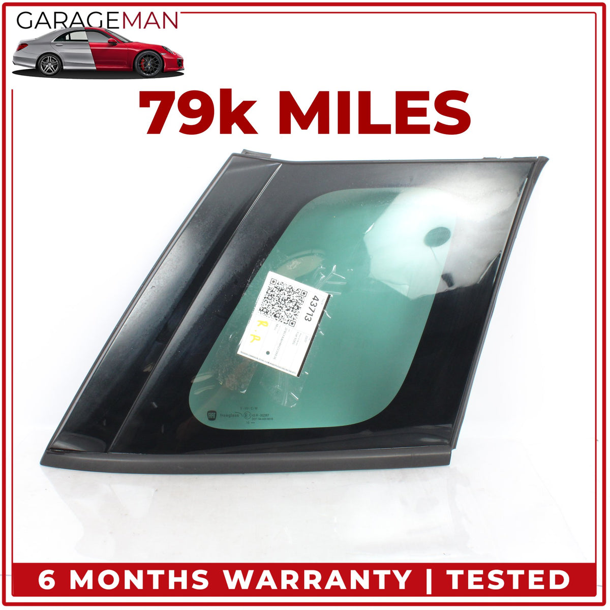 2014-2020 Fiat 500L Rear Right Passenger Side Quarter Window Glass 68201883AA OEM