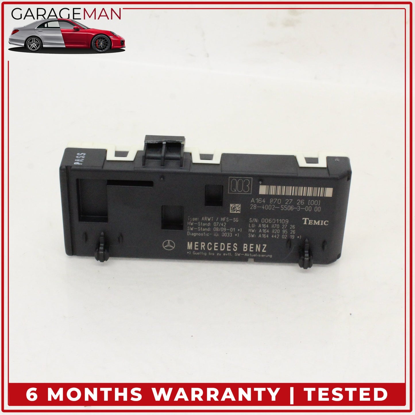 2009-2013 Mercedes W164 ML350 Trunk Lid Liftgate Tail Gate Control Module OEM