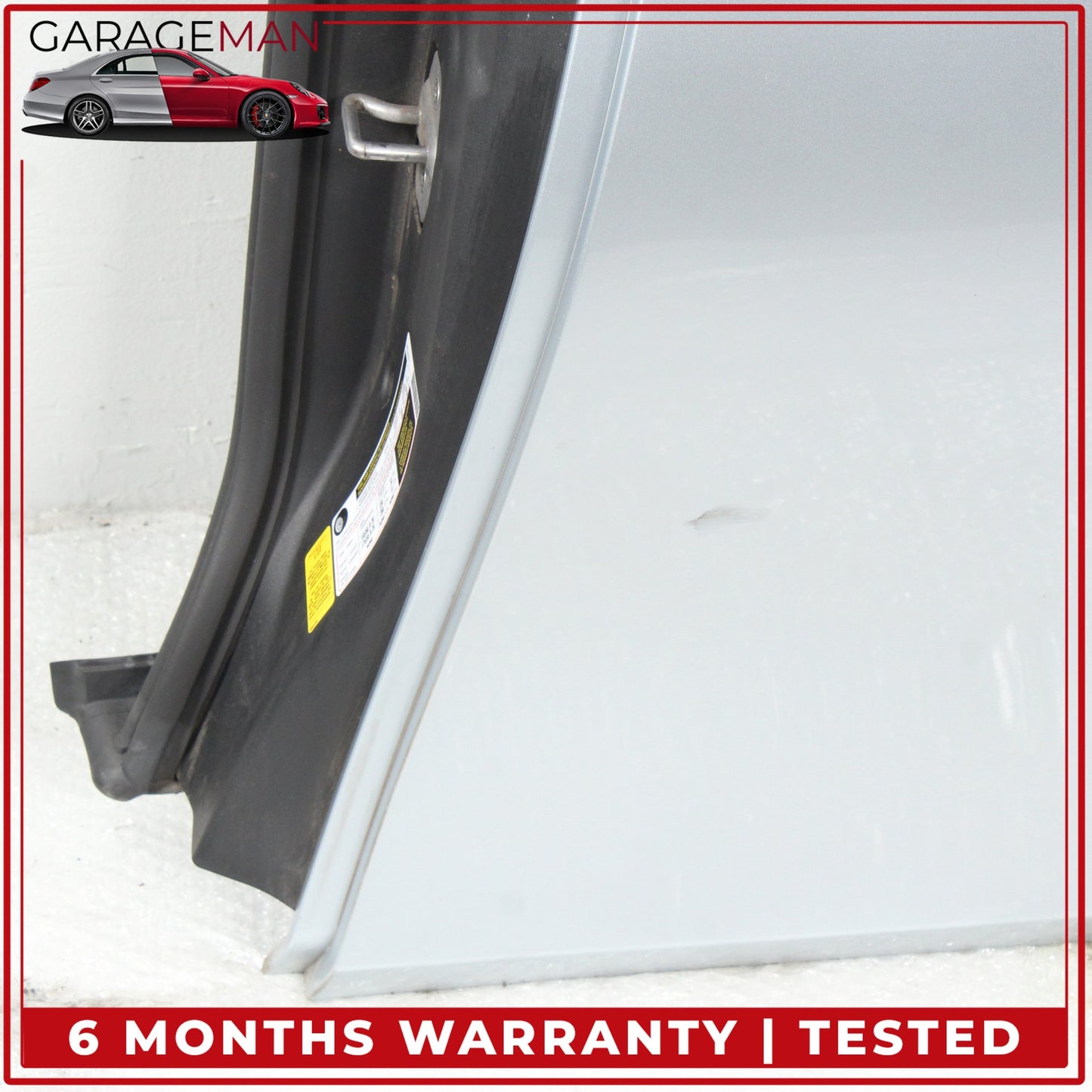 2014-2021 BMW i3 Rear Left Driver Side Door Shell w/ Window Glass Silver OEM