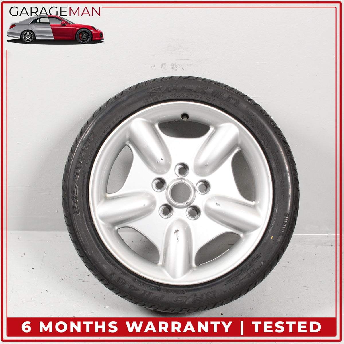 1995-2002 Jaguar XK8 Front or Rear Wheel Rim w/ Falken Tire 8JX17CHX33 OEM