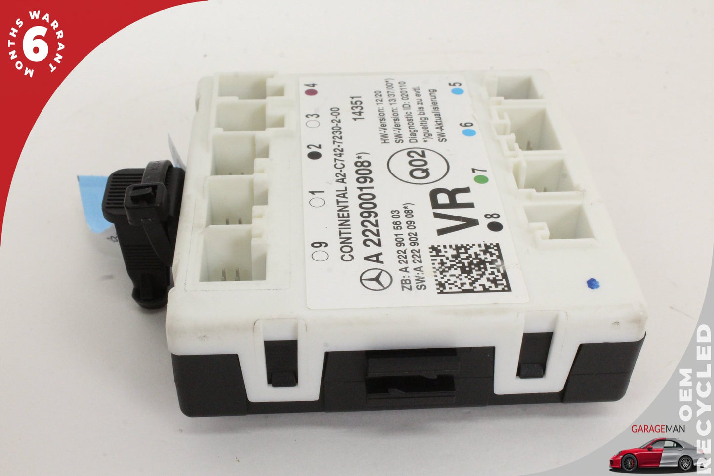 2015-2020 Mercedes W205 C300 Front Right Door Control Module 2229001908 OEM