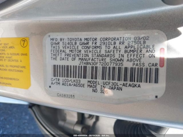 Parting Out- 2002 Lexus LS430 XF30- 235