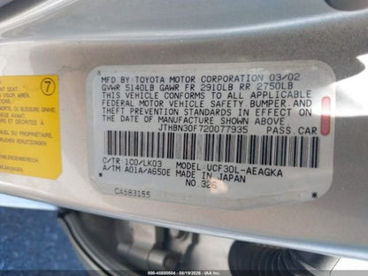 Parting Out- 2002 Lexus LS430 XF30- 235