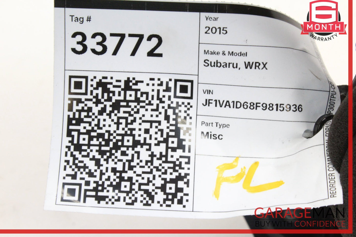 2015 - 2021 Subaru WRX  Sedan Left Front Door Lock Actuator 61032VA091 Genuine