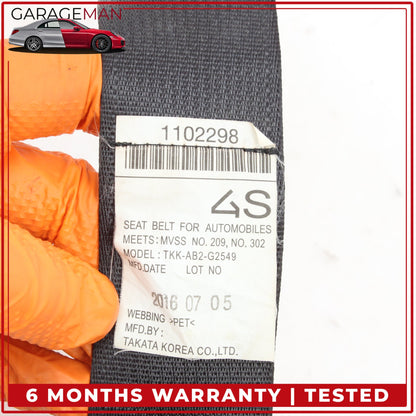 2014-2024 Infiniti Q50 V37 Sedan Rear Right Passenger Side Seat Belt Black OEM