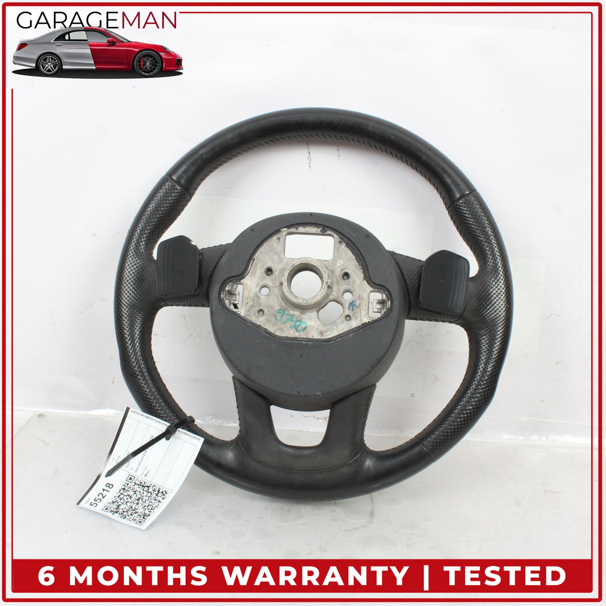 2012-2015 Audi Q7 Front Left Steering Wheel w/ Paddle Shifters 4L0419091AS OEM