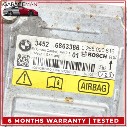 2012-2018 BMW 328i F30 Sedan Airbag Air Bag Sensor Module Bosch 6863386 OEM