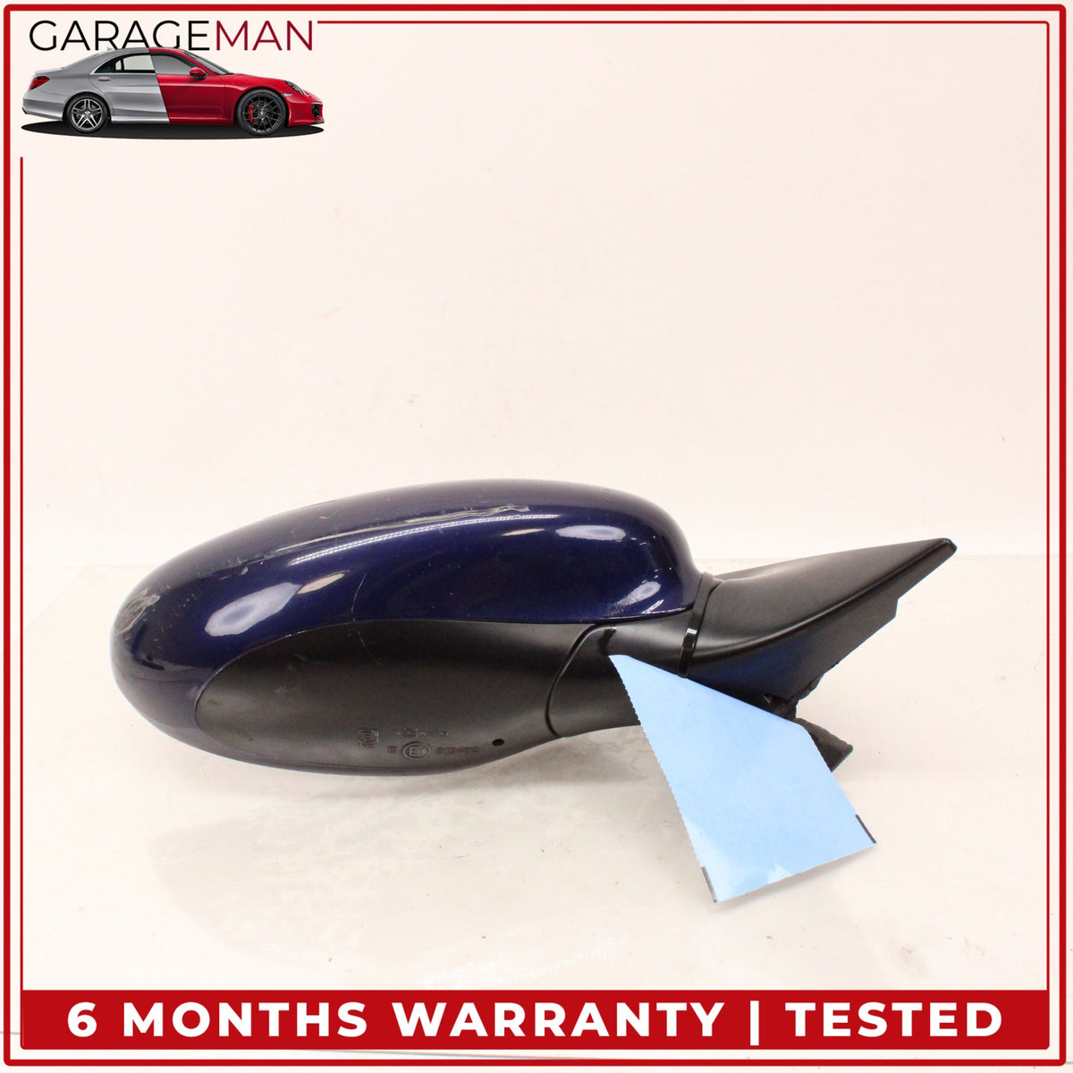 1999-2005 Porsche 911 Carrera 996 Right Door Rear View Mirror Blue Metallic OEM