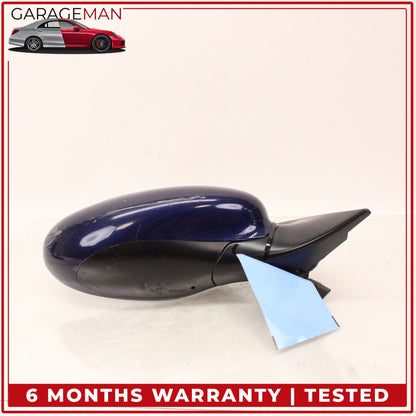 1999-2005 Porsche 911 Carrera 996 Right Door Rear View Mirror Blue Metallic OEM
