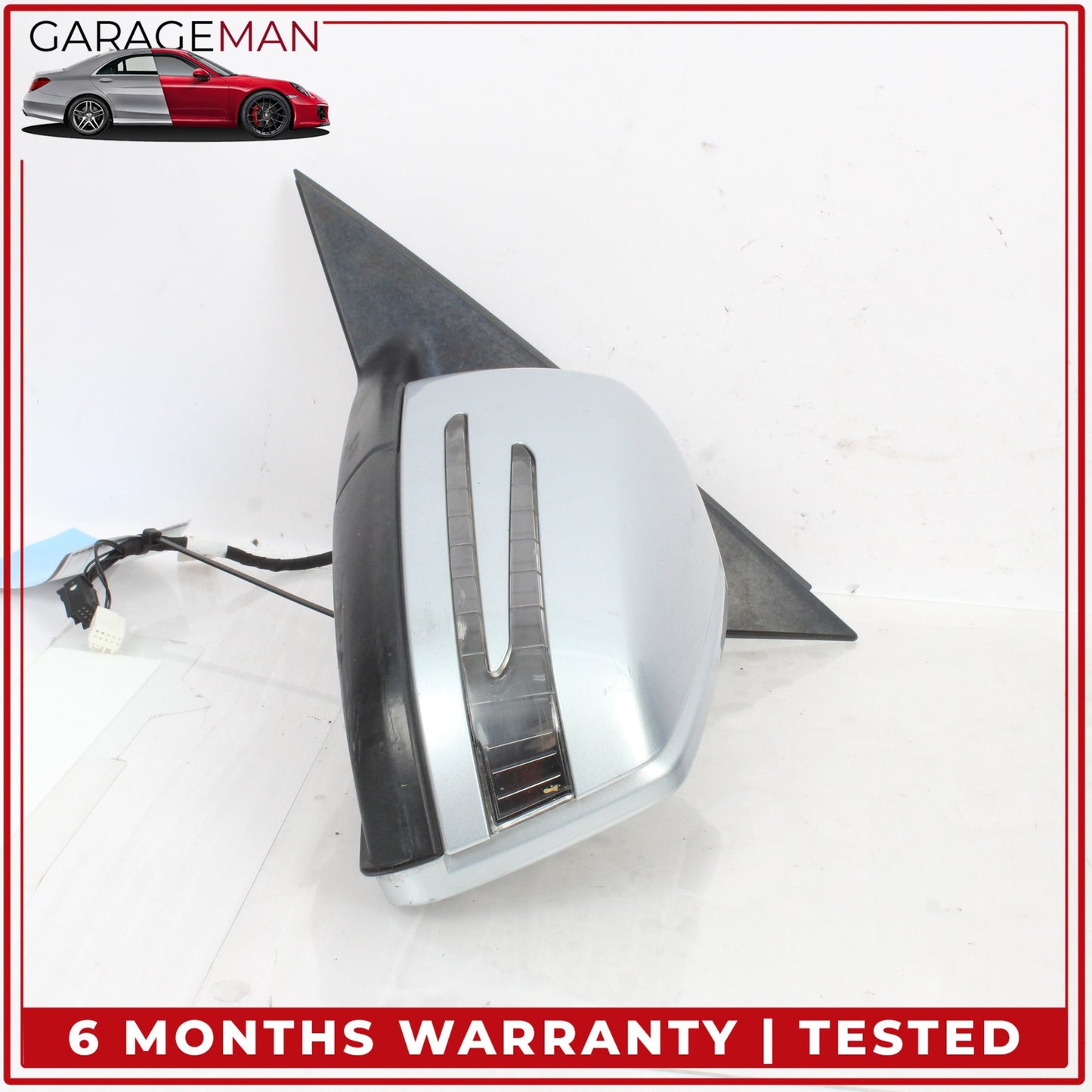2012-2014 Mercedes W204 C250 Left Side Door Rear View Mirror Silver Metallic OEM