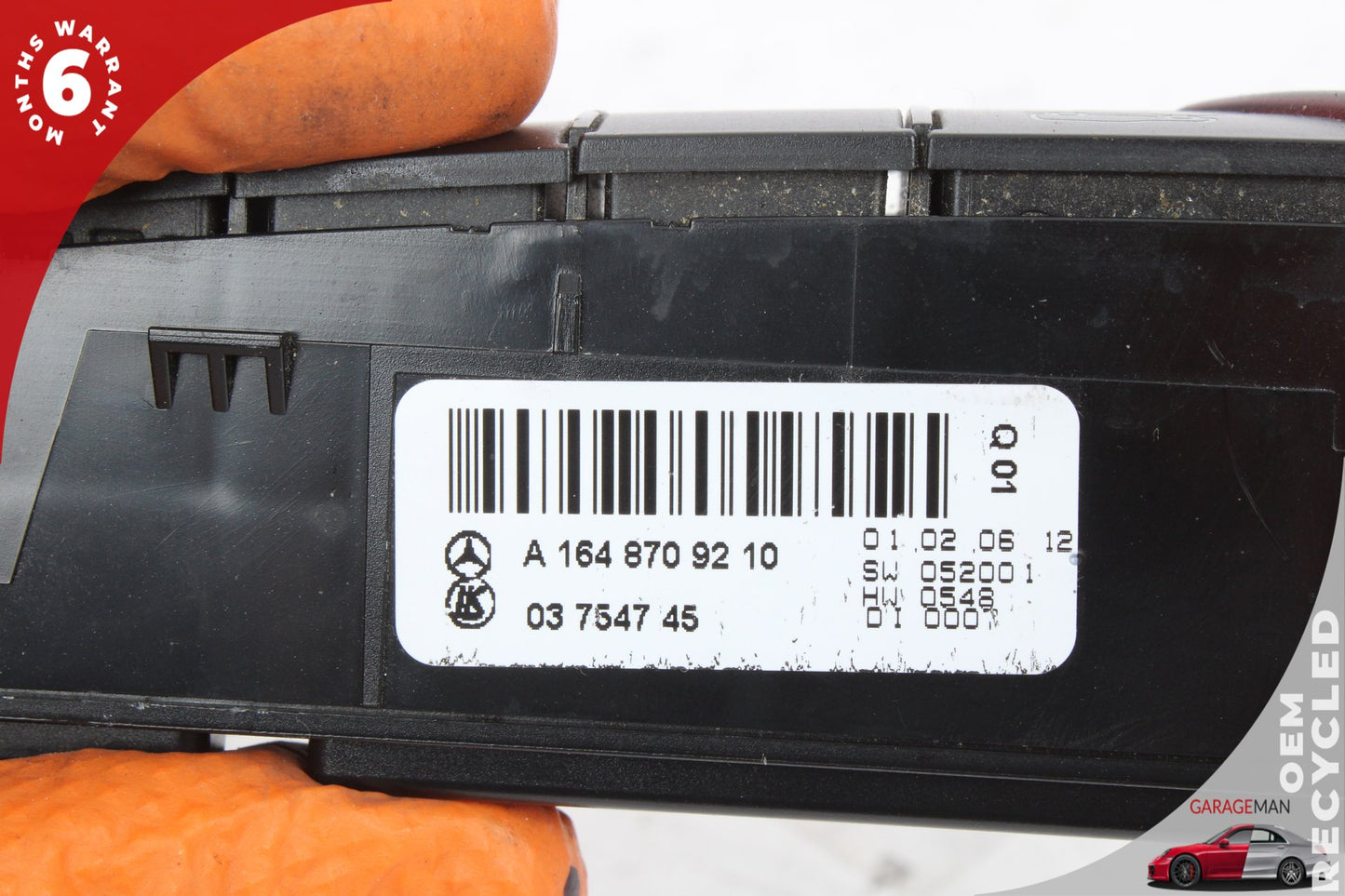 2006-2012 Mercedes X164 GL450 Hazard Light Control Switch Panel 1648709210 OEM