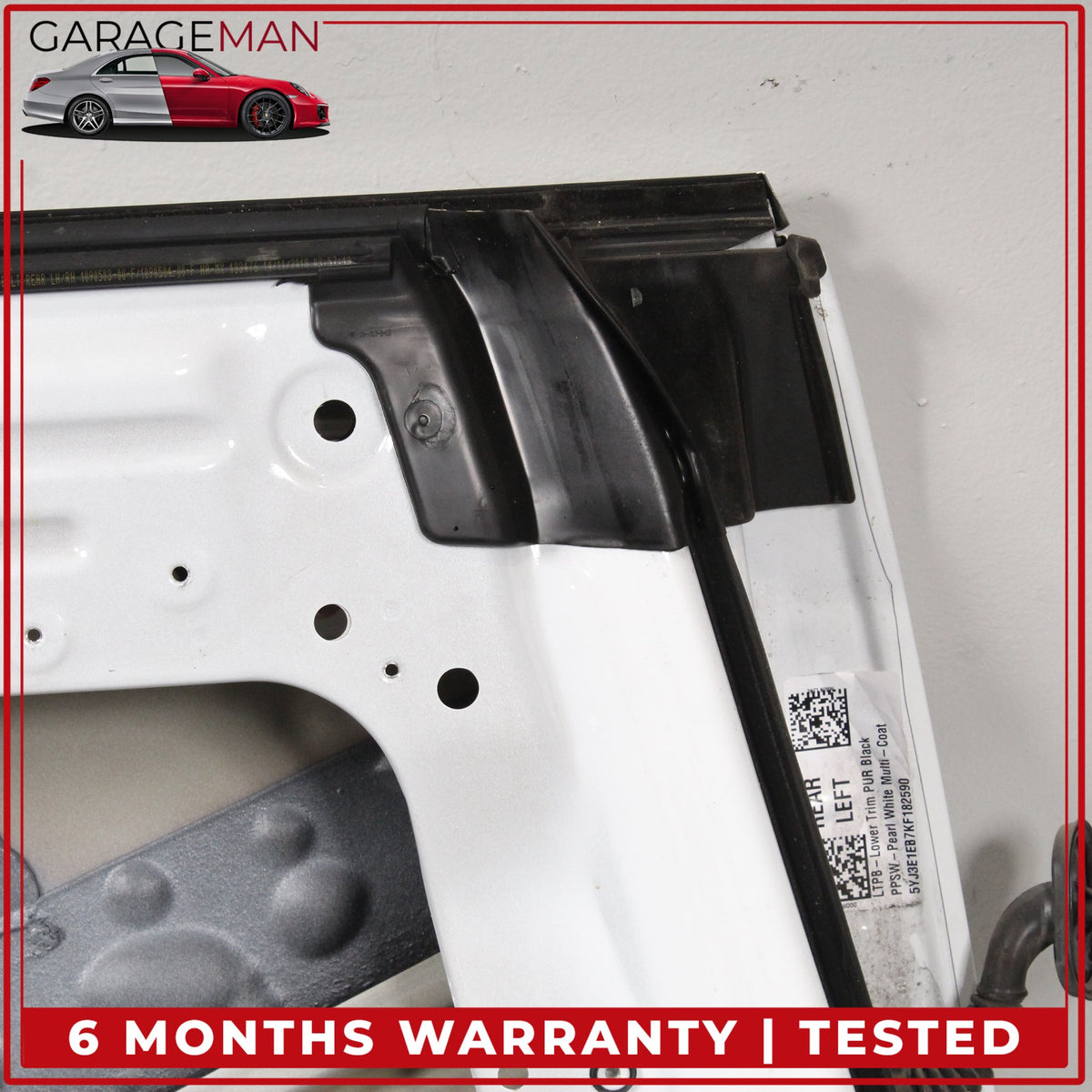 2017-2023 Tesla Model 3 Rear Left Side Door Shell Pearl White 1081441E0C OEM