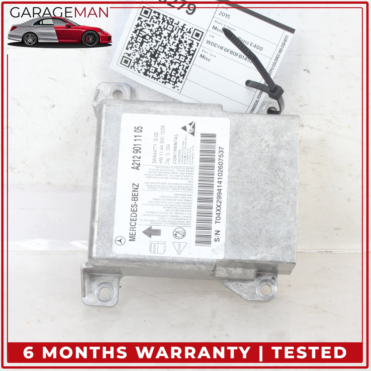 2014-2016 Mercedes W212 E400 E350 Sedan Airbag Sensor Module 2129011105 OEM