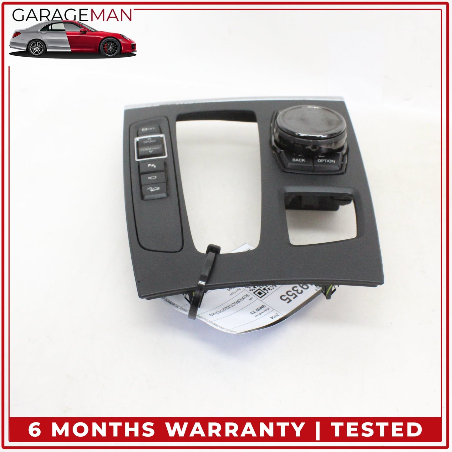 2014-2019 BMW X5 X6 iDrive Media Navigation Ceramic Knob w/ Switches & Trim OEM