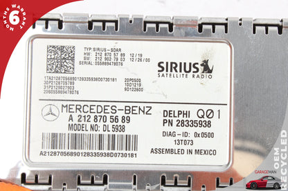10-17  Mercedes-Benz E350 W212 Sedan Sirius Satellite Radio Receiver 2128705689