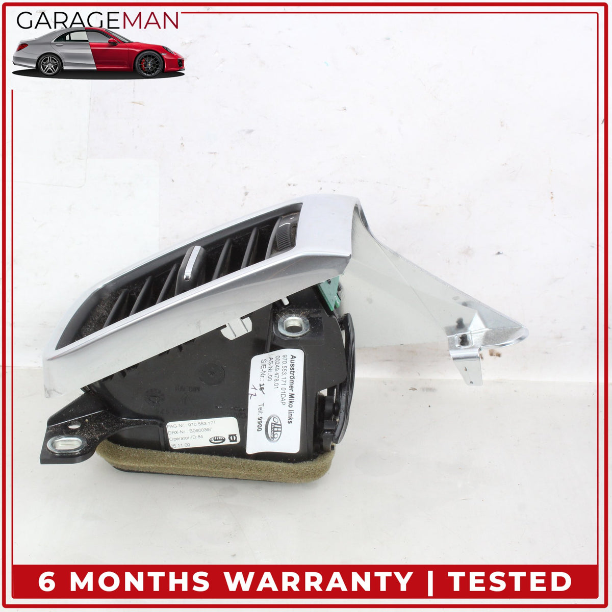 2010-2016 Porsche Panamera 970 Rear Left and Right Side AC A/C Air Vent Set OEM