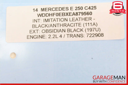 14-16 Mercedes W212 E250 Alternator Generator 0009067702 OEM