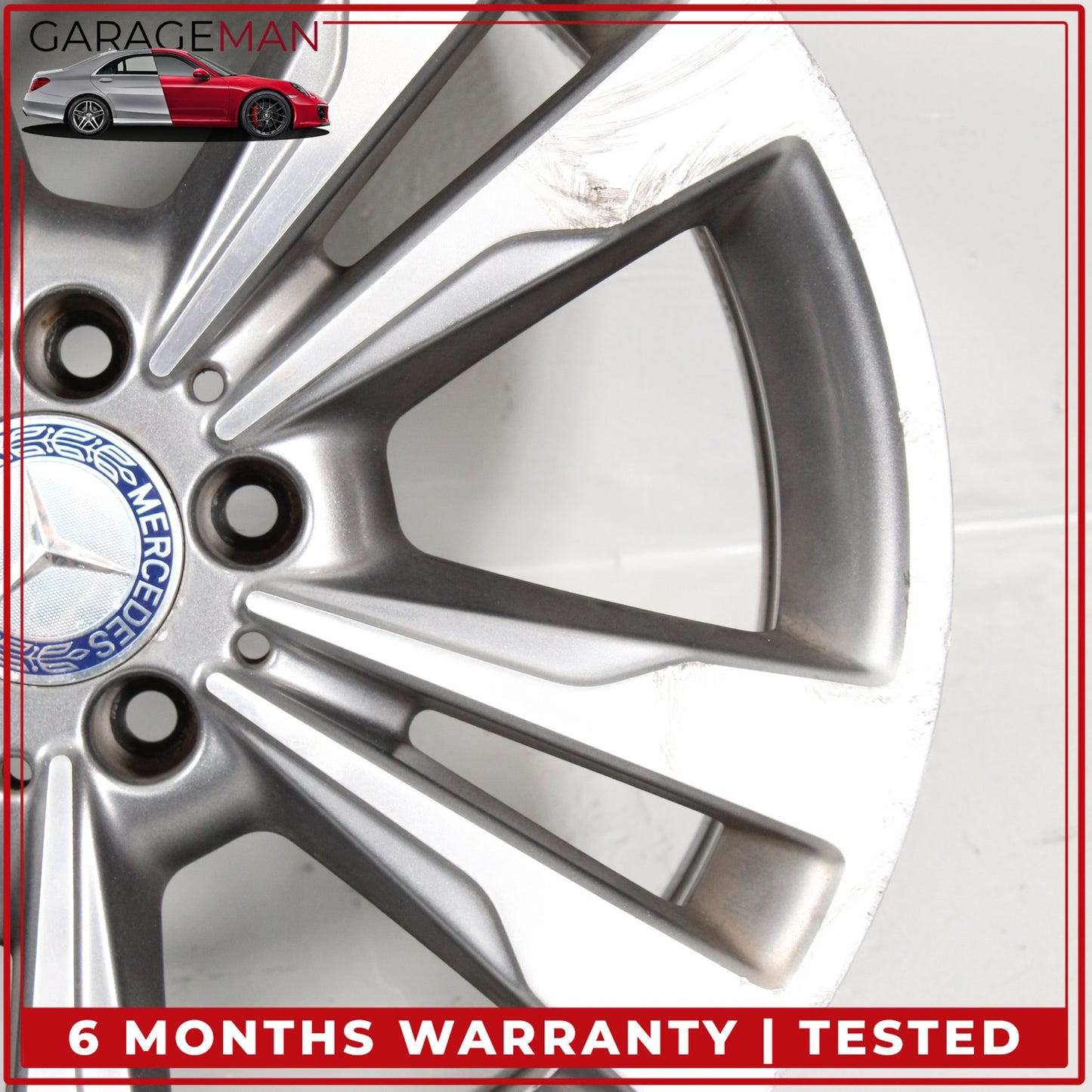 2014-2016 Mercedes W212 E350 Twin 5 Spoke Wheel Rim 8.5JX18H2ET48 2124015702 OEM