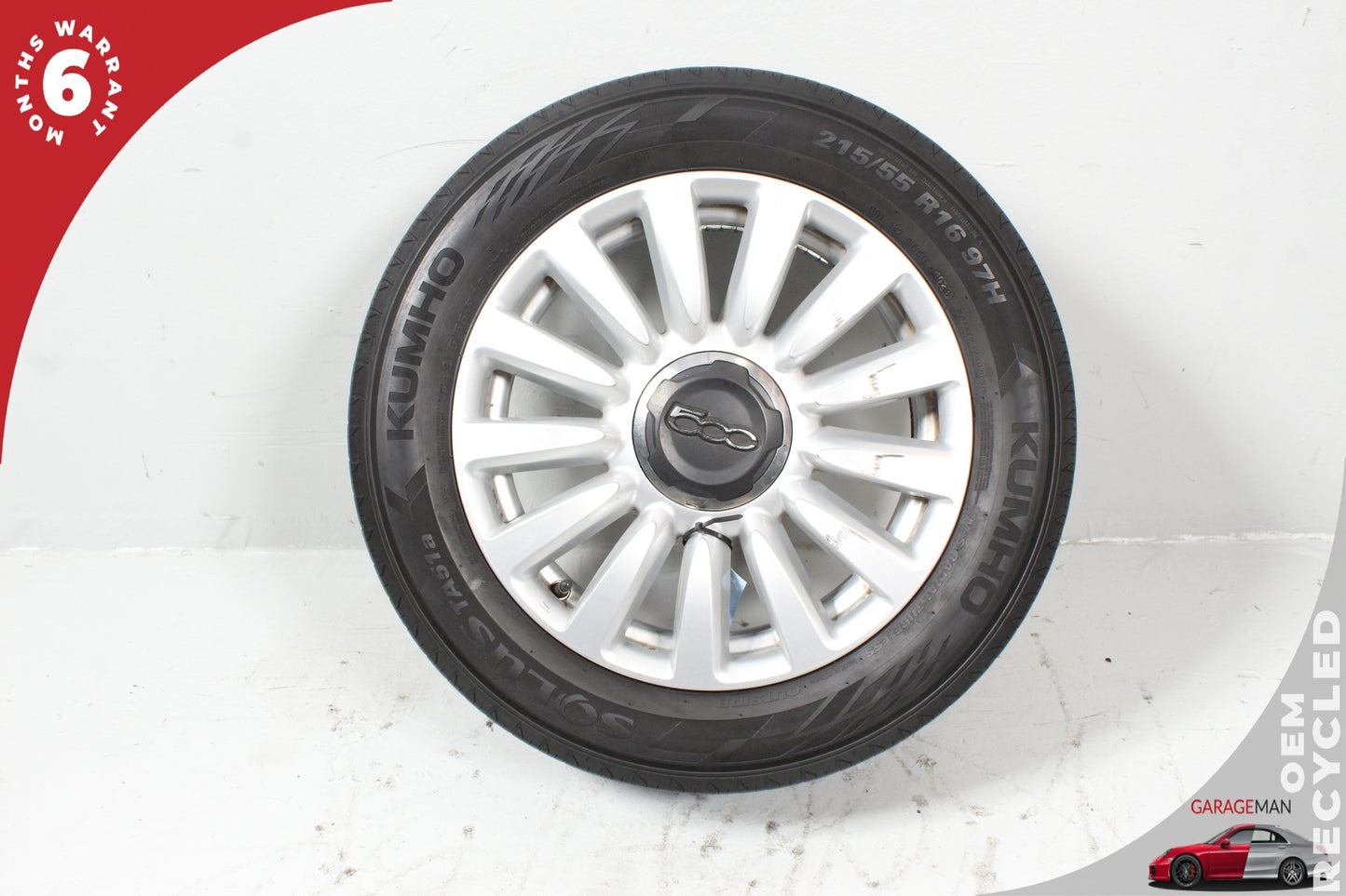 2014-2018 Fiat 500L 13 Spoke Wheel Rim w/ Tire 6.5JX16H2 ET39 735585995 OEM