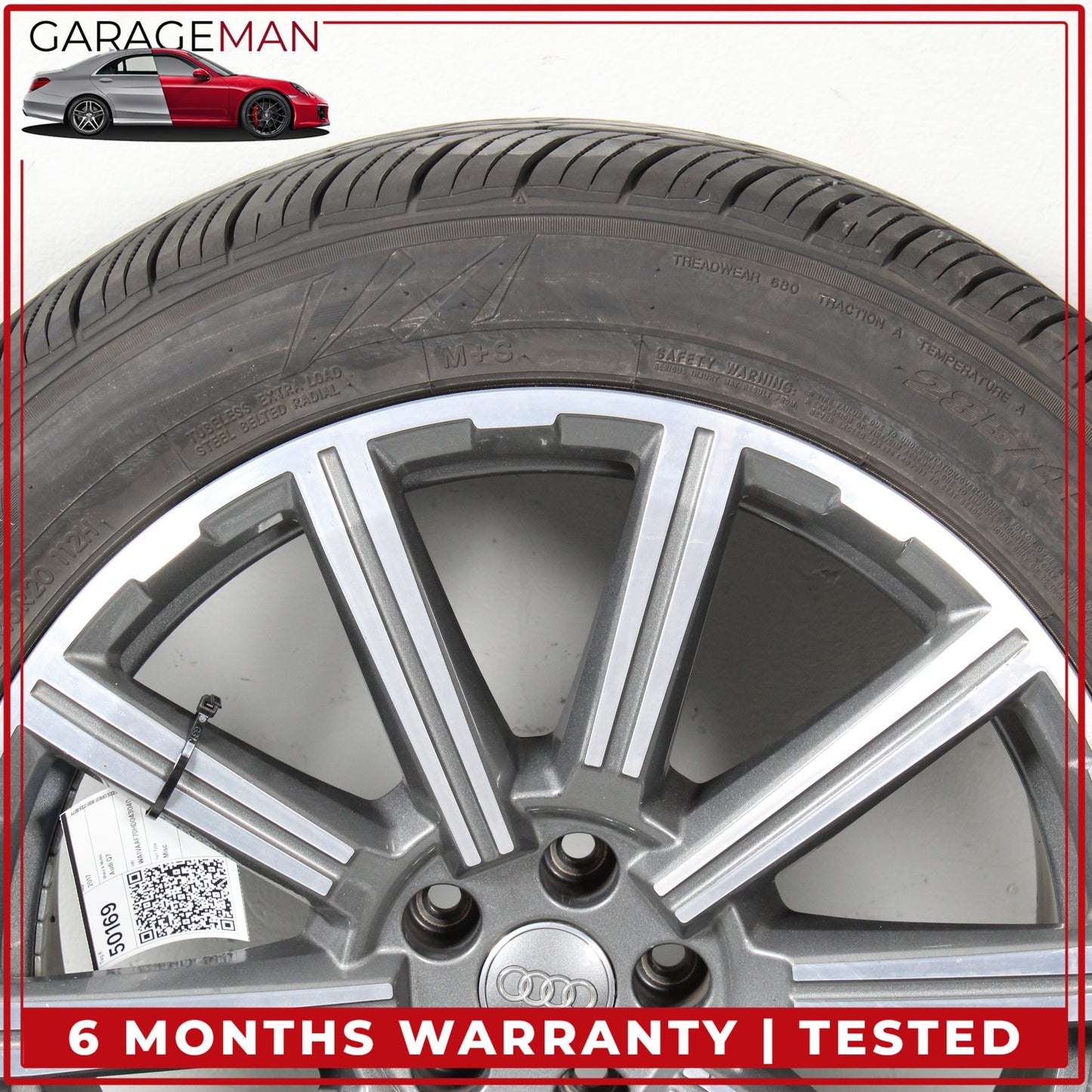 2017-2025 Audi Q7 SQ7 10 Spoke Wheel Rim w/ Tire 9JX20H2 ET33 4M0601025AD OEM