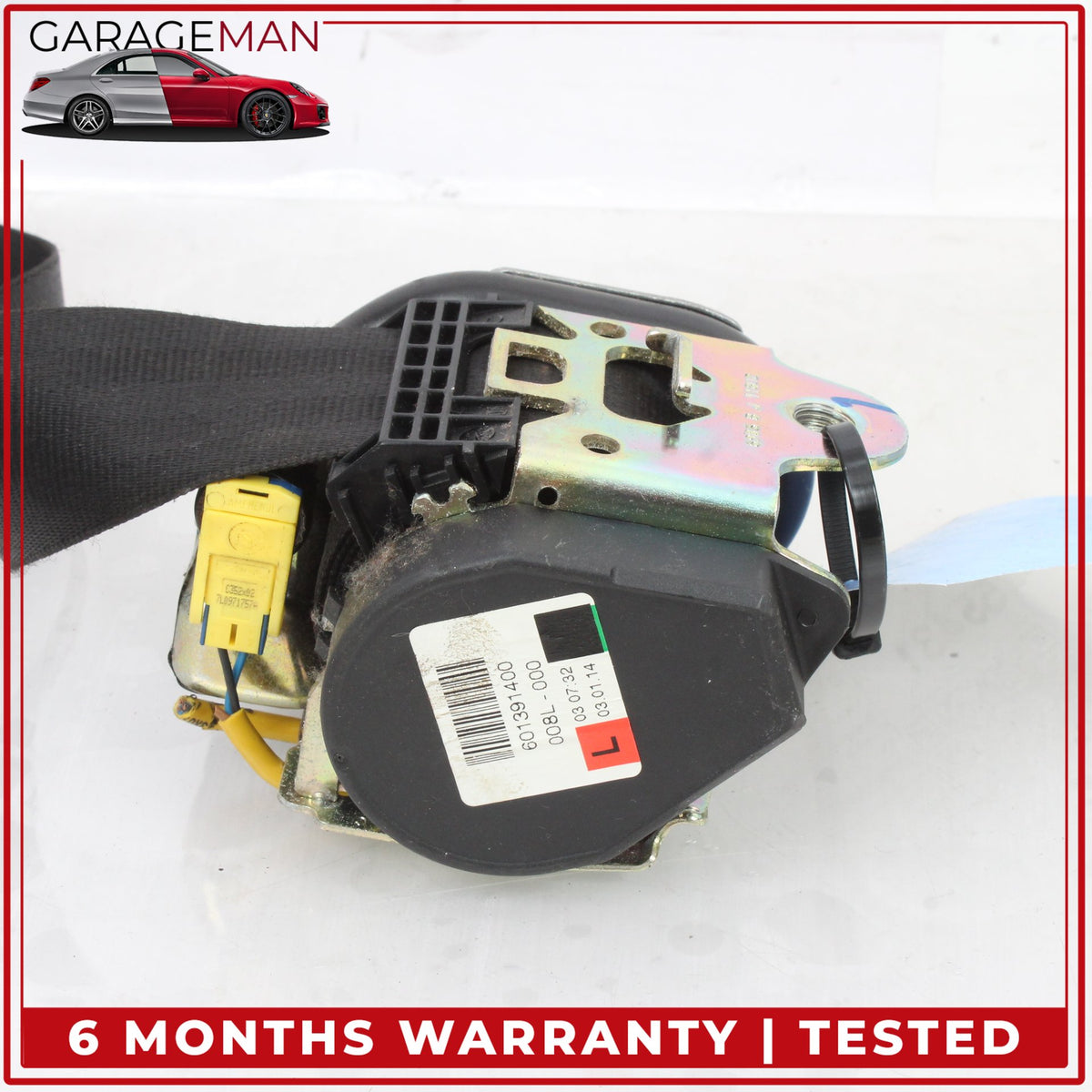 2003-2006 Porsche Cayenne 955 Front Left Driver Side Seat Belt Black OEM